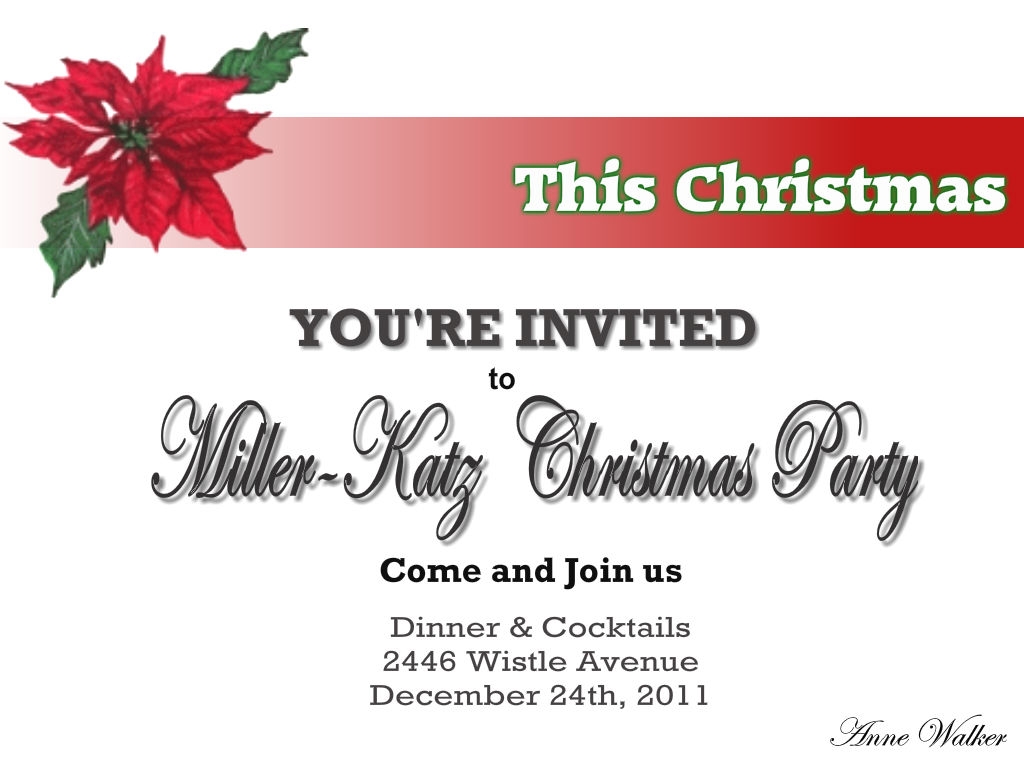 Christmas Invitation Wording Ideas