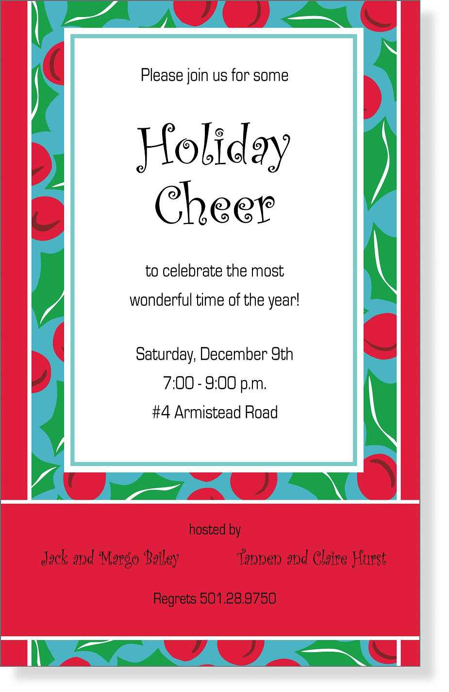 Christmas Open House Invitations