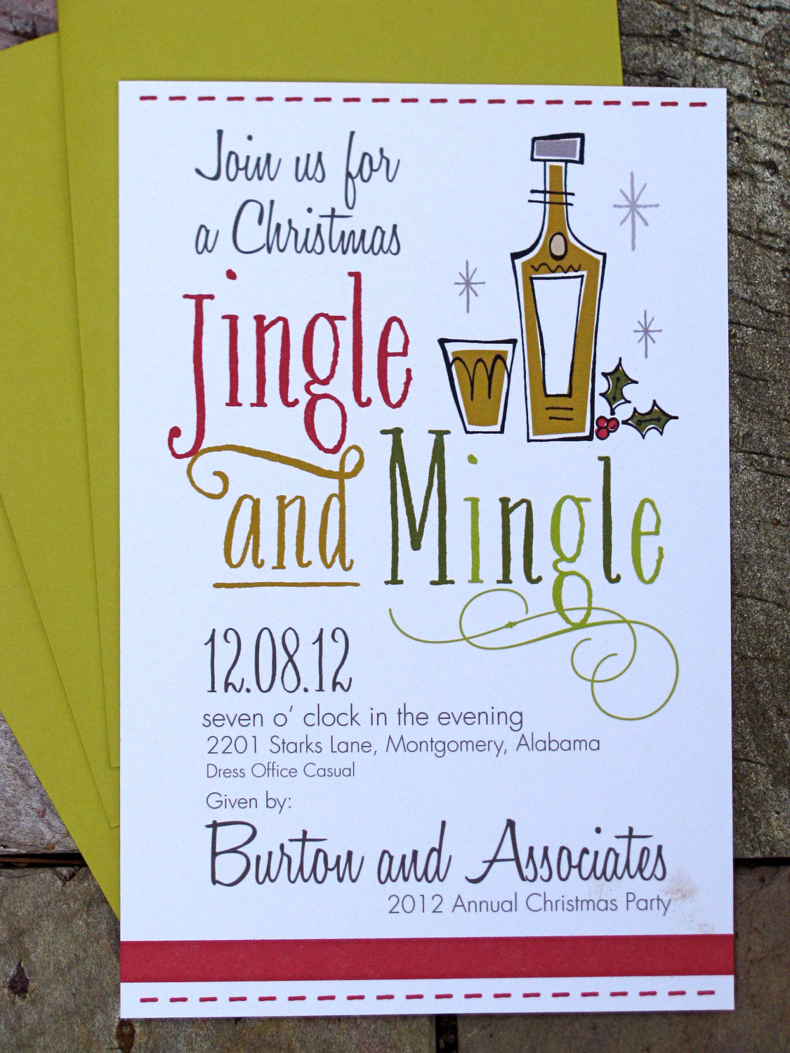 Christmas Party Invitations By Paige Burton Designs, Via Etsy