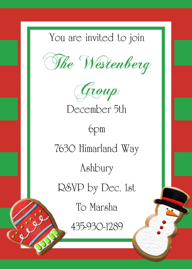Christmas Tea And Cookie Exchange Party Invitations 2017