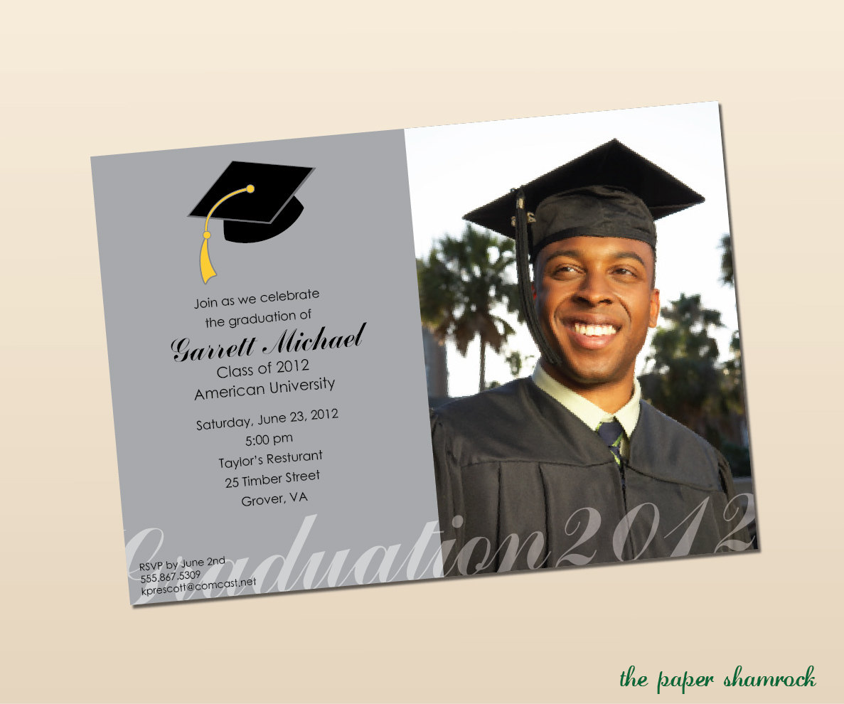College Graduation Party Invitations For Guys
