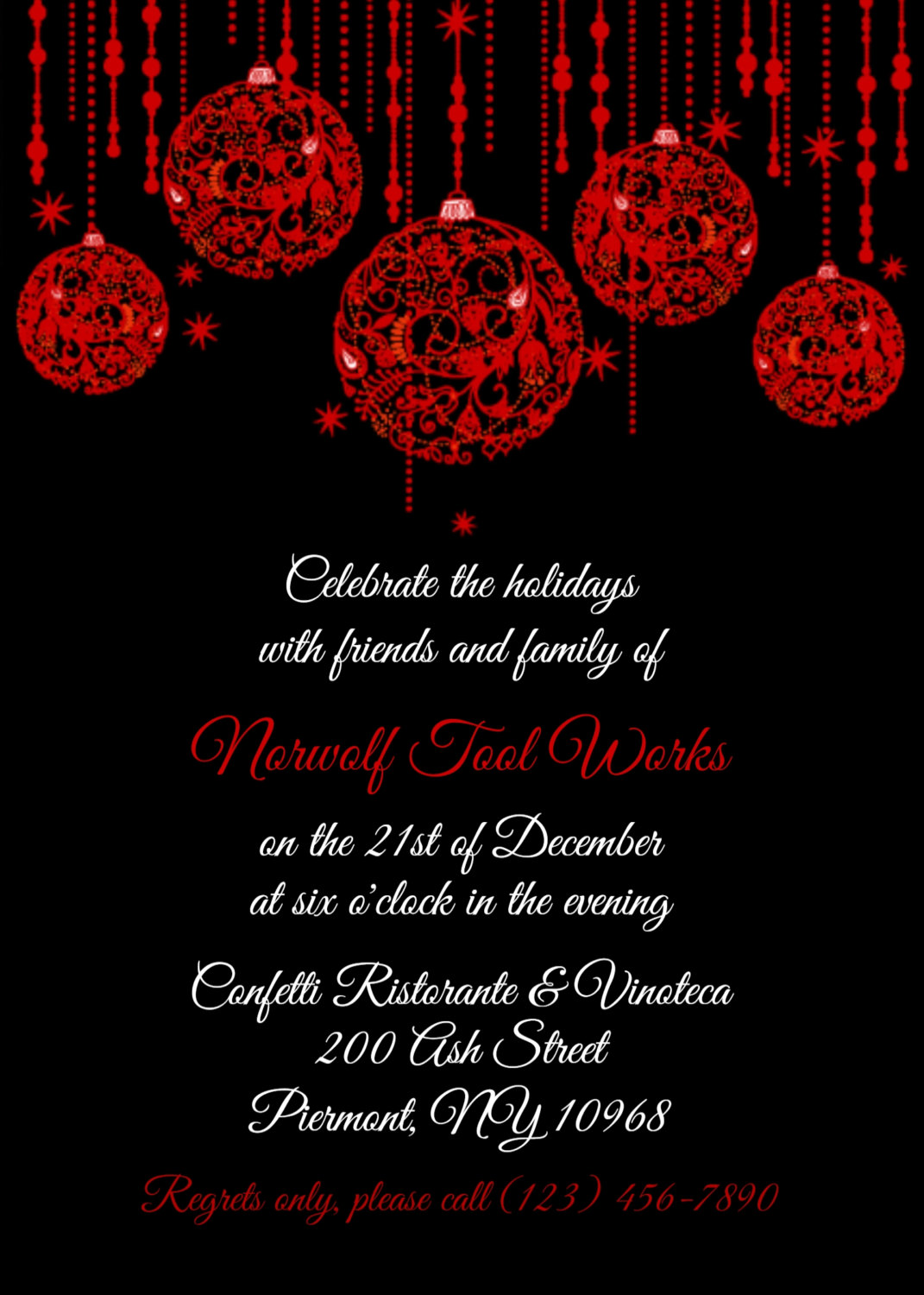 Corporate Holiday Party Invitations