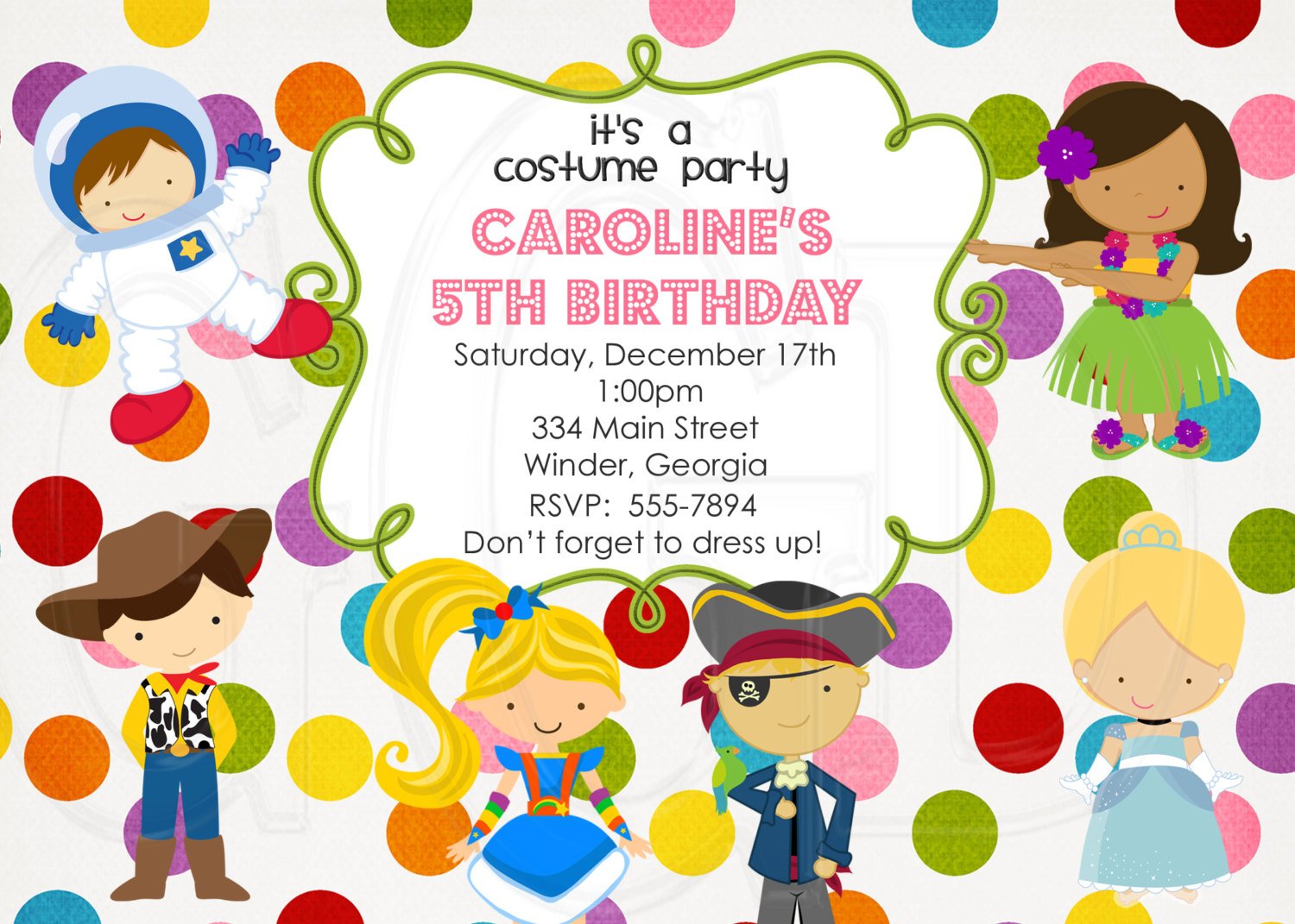 Costume Party Invite