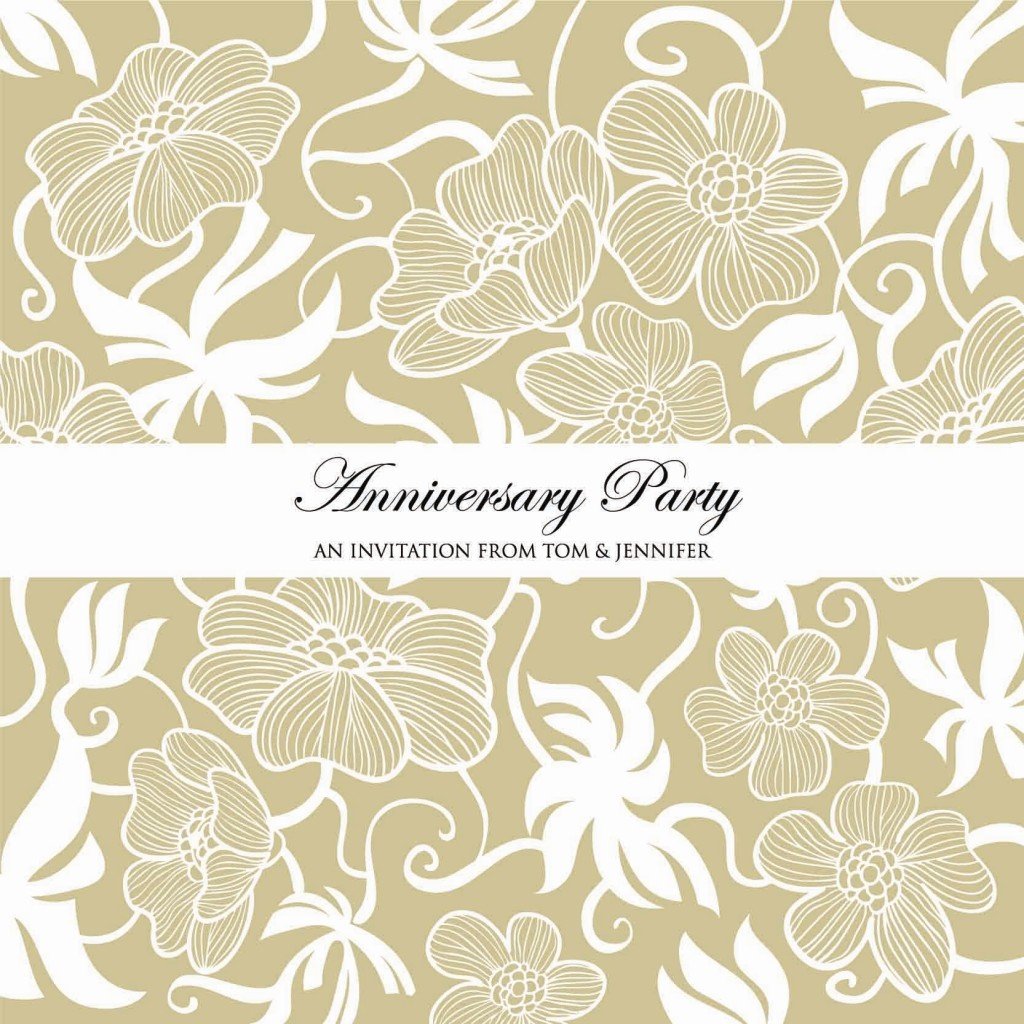 Cover 30th Wedding Anniversary Party Invitation With Floral Design