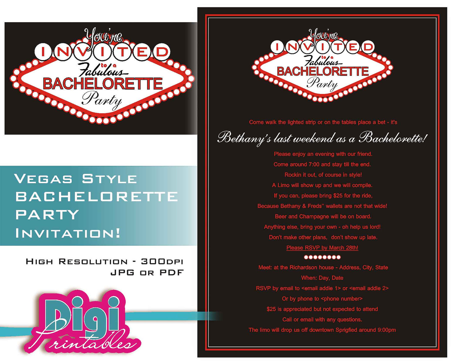 Cute Bachelorette Party Invitation Wording