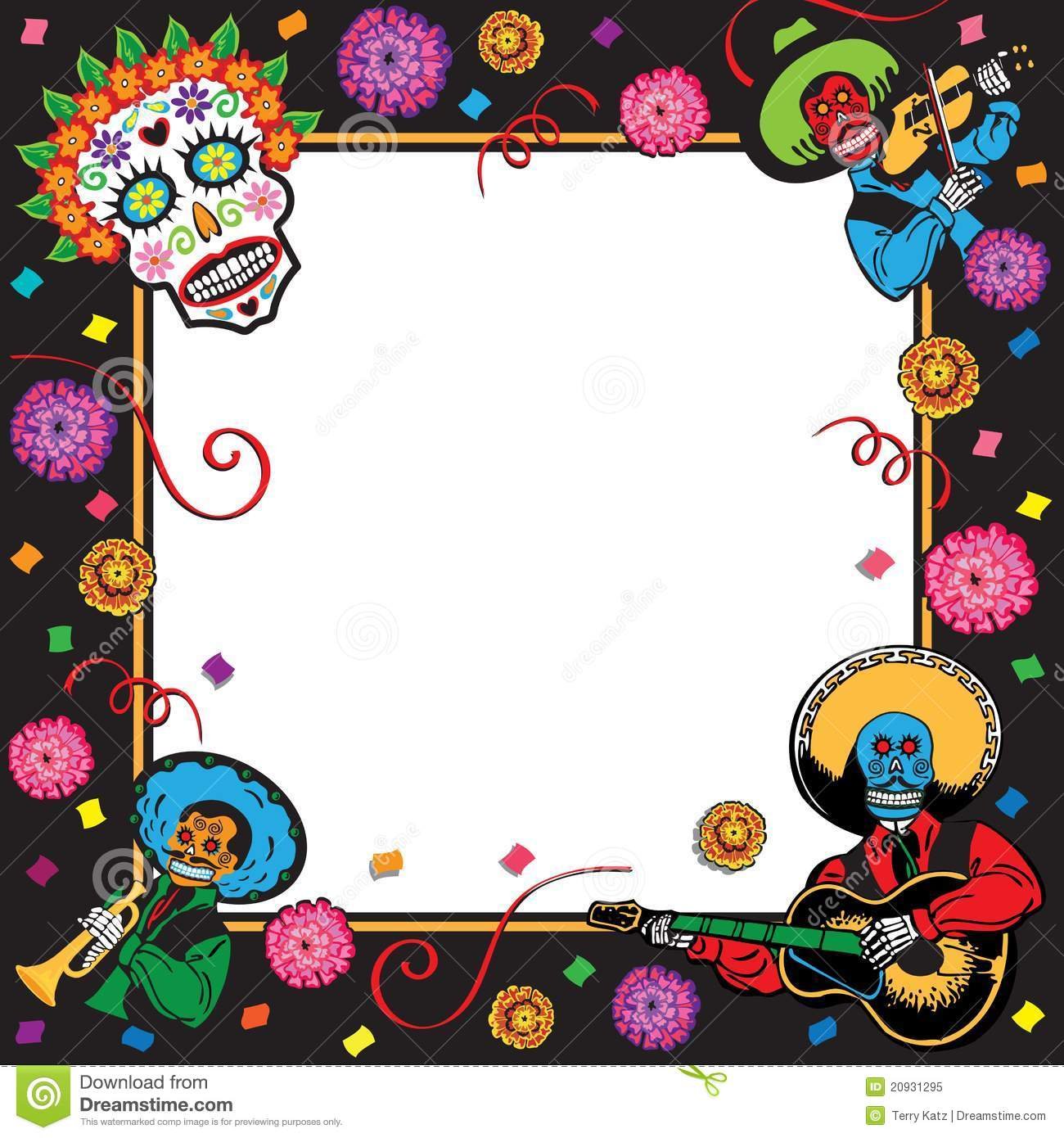 Day Of The Dead Party Invitation Stock Photos