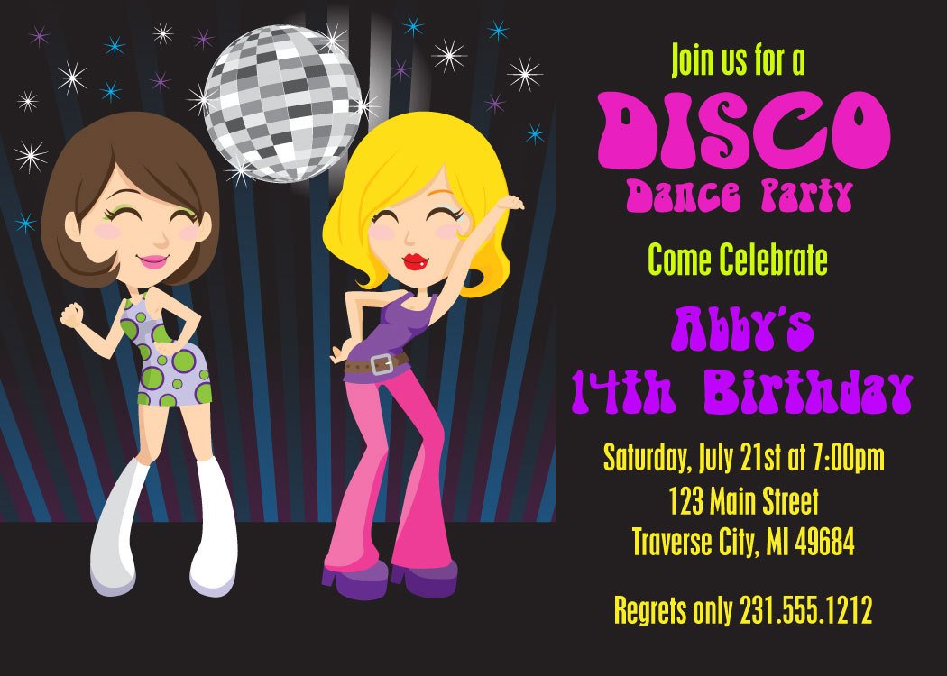 Disco Party Invite