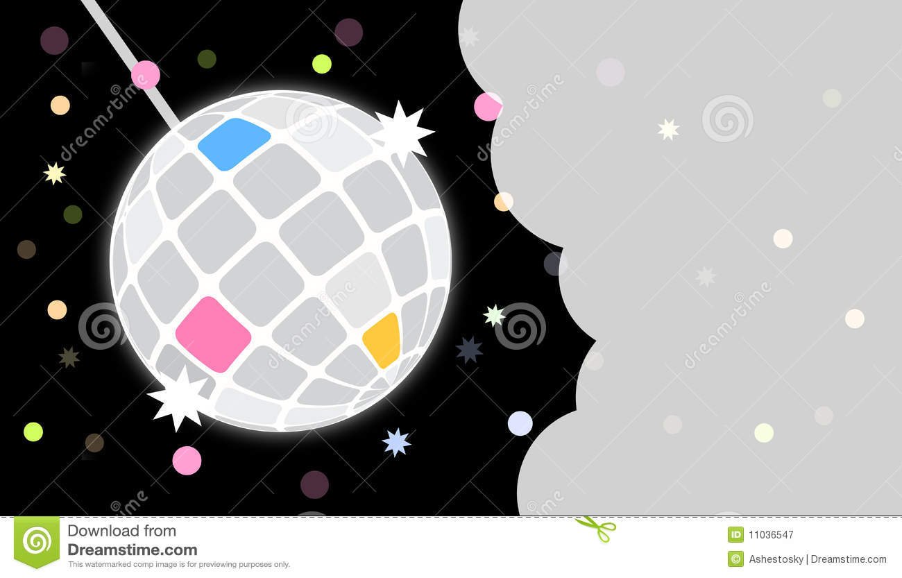 Disco Party Invite Card Template Royalty Free Stock Photography