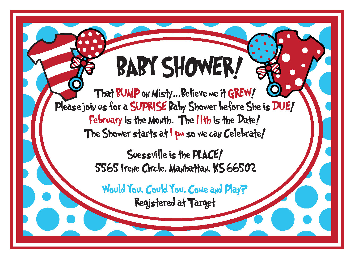 Dr Seuss Baby Shower Invitations Printable Free