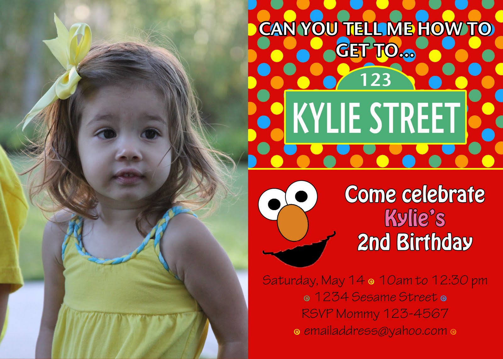 Elmo Birthday Invitations Template Ideas