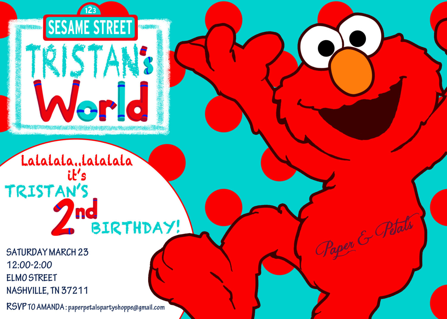 Elmo Birthday Party Invitations