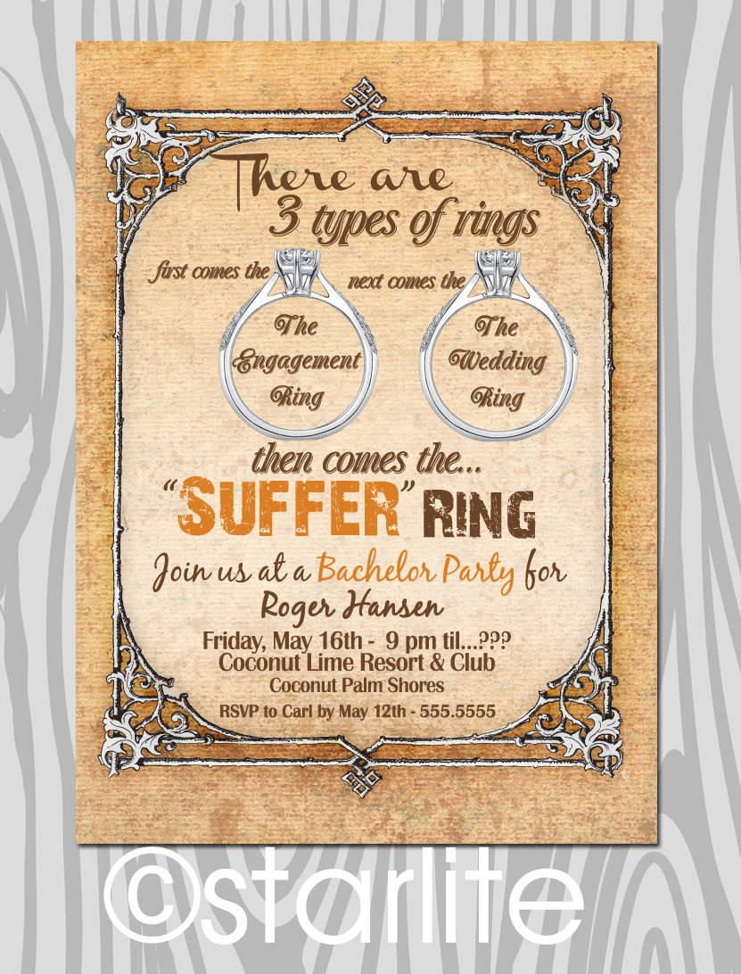 Examples Of Bachelor Party Invitations