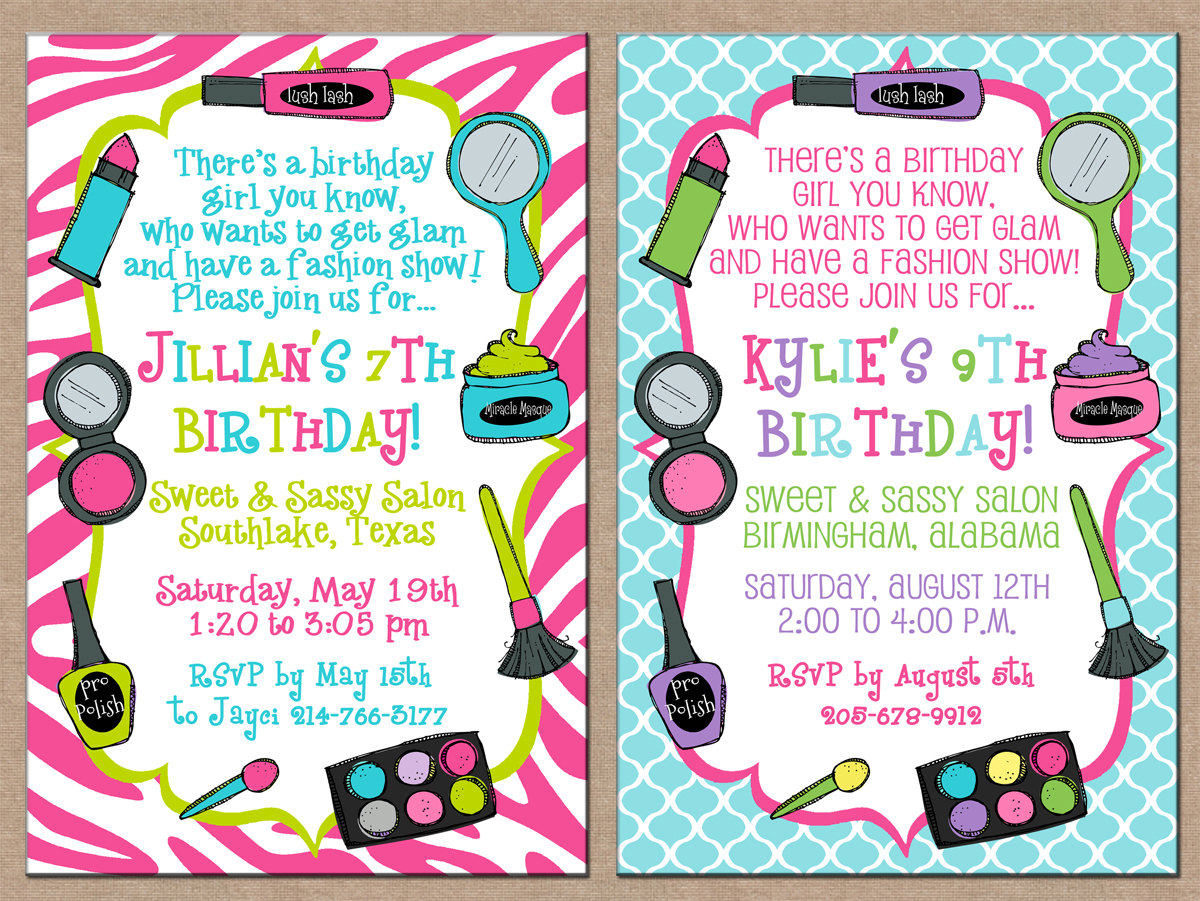 Fashion Show Custom Birthday Invitation