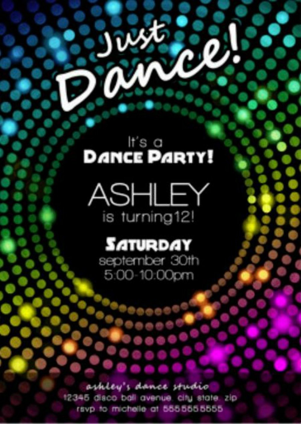 Free Disco Party Invitation