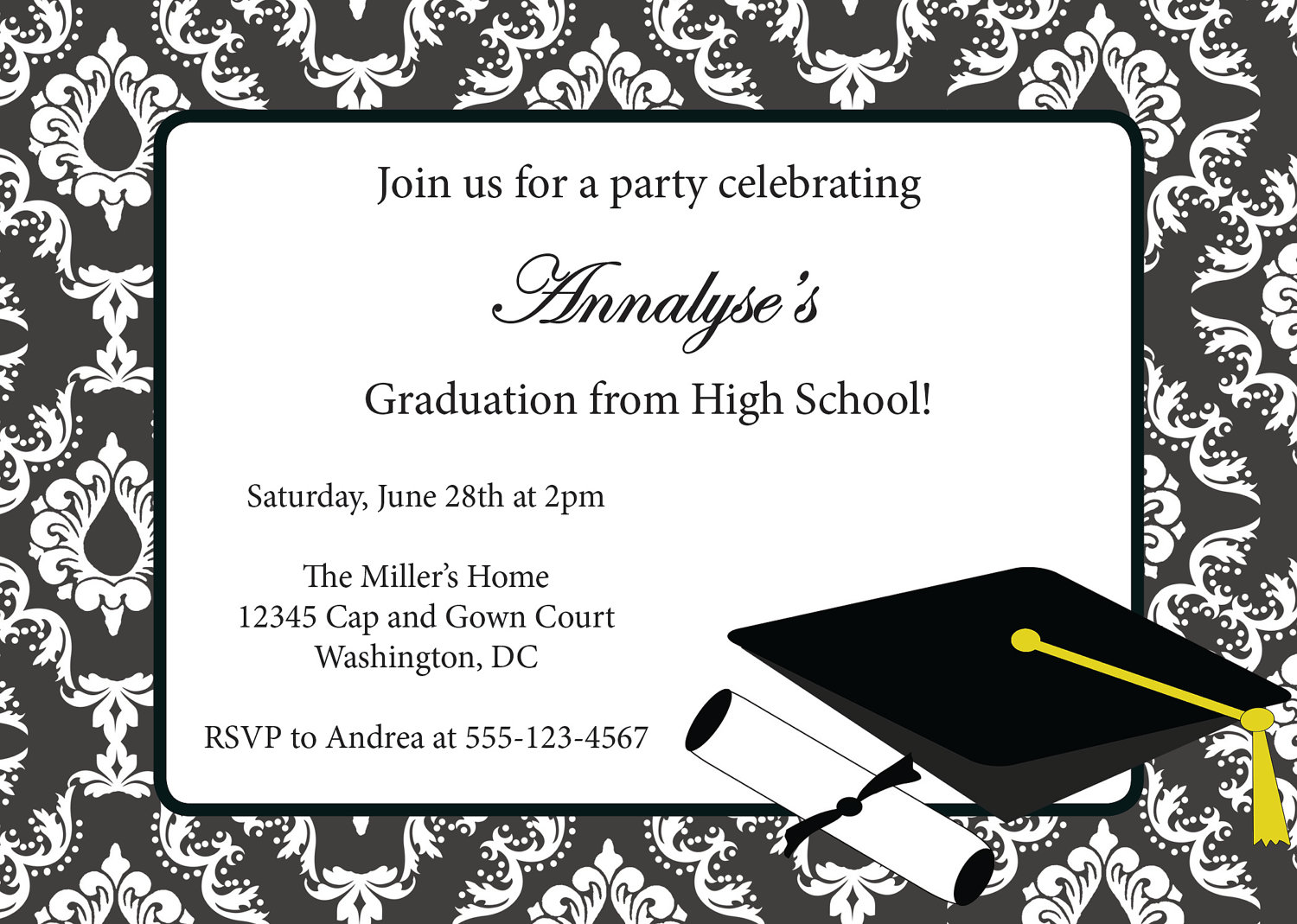 Free Graduation Invitations Template Best Template Collection