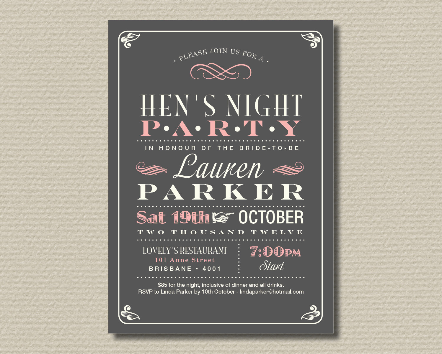 Free Hens Night Invitation Templates