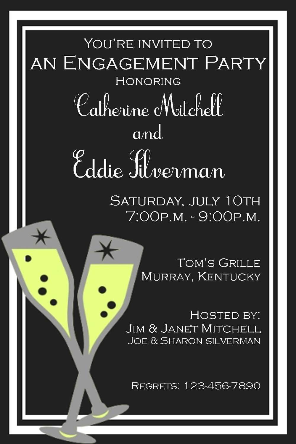 Free Printable Engagement Party Invitations