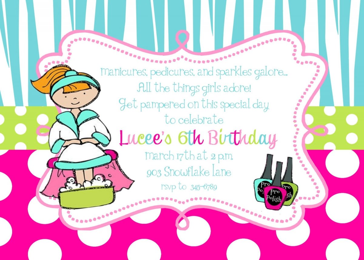 Free Printable Pamper Party Invitation Templates