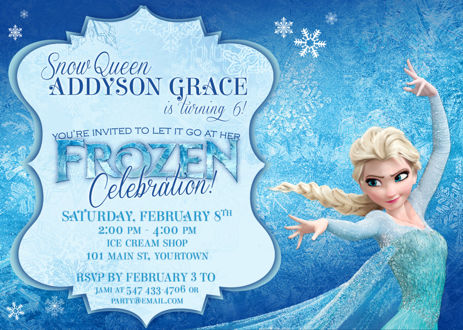 Frozen Party Invitations