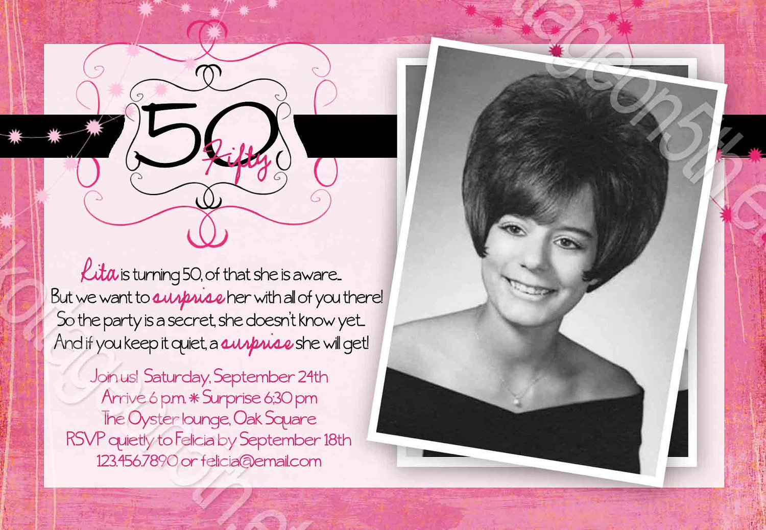 Funny 50th Birthday Invitation Wording Ideas