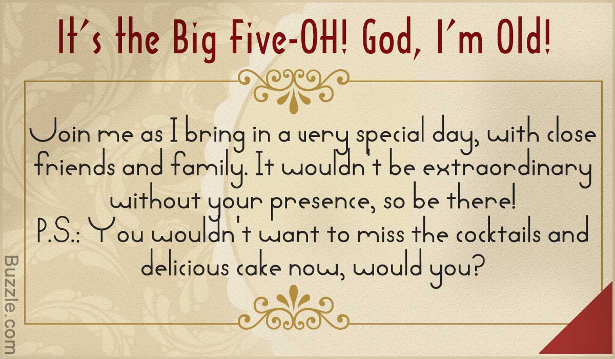 Funny 50th Birthday Party Invitation Ideas