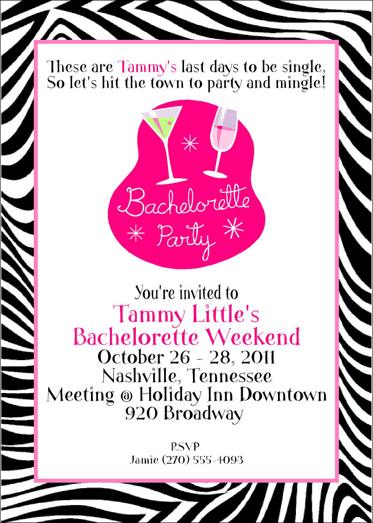 Funny Bachelorette Party Invitations Wording