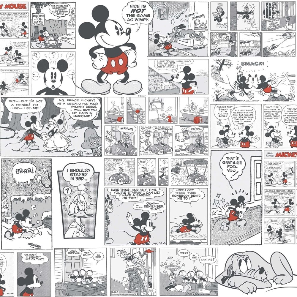 Galerie Official Disney Mickey Minnie Comic Kids Wallpaper Dy3011