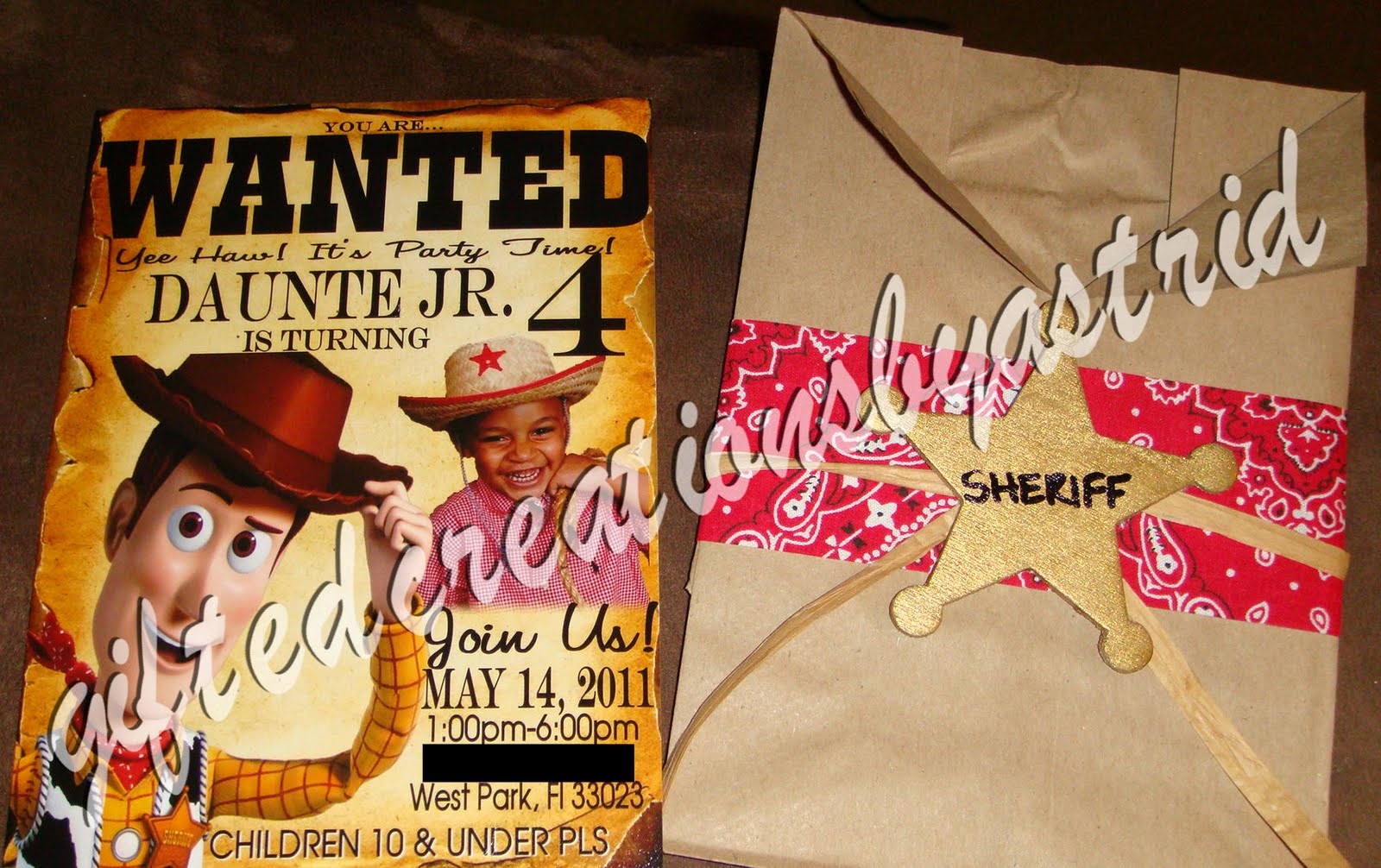Gifted Creations By Astrid  Custom Woody Invitations