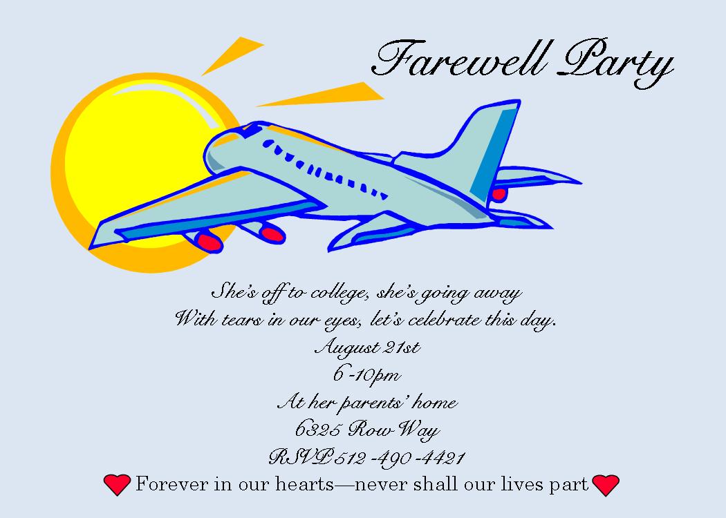 Going Away Party Invitations New Selections 2017