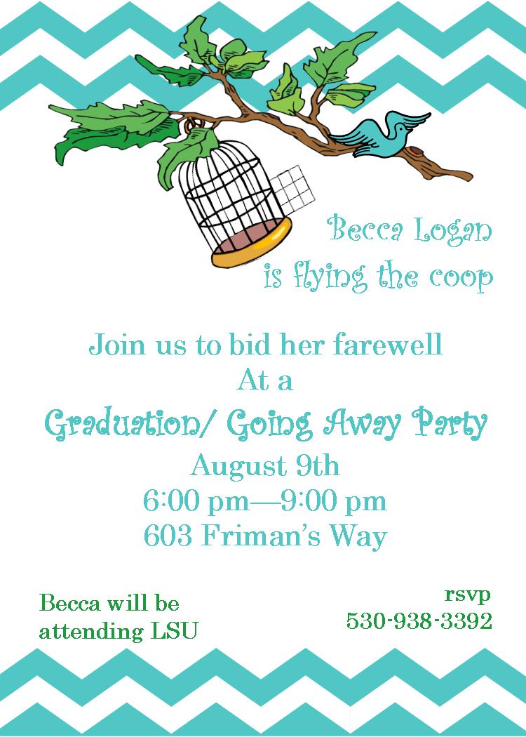 Going Away Party Invitations New Selections 2017