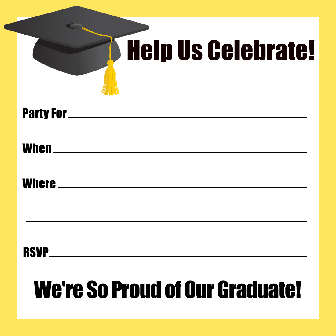 Graduation Party Invitation Template