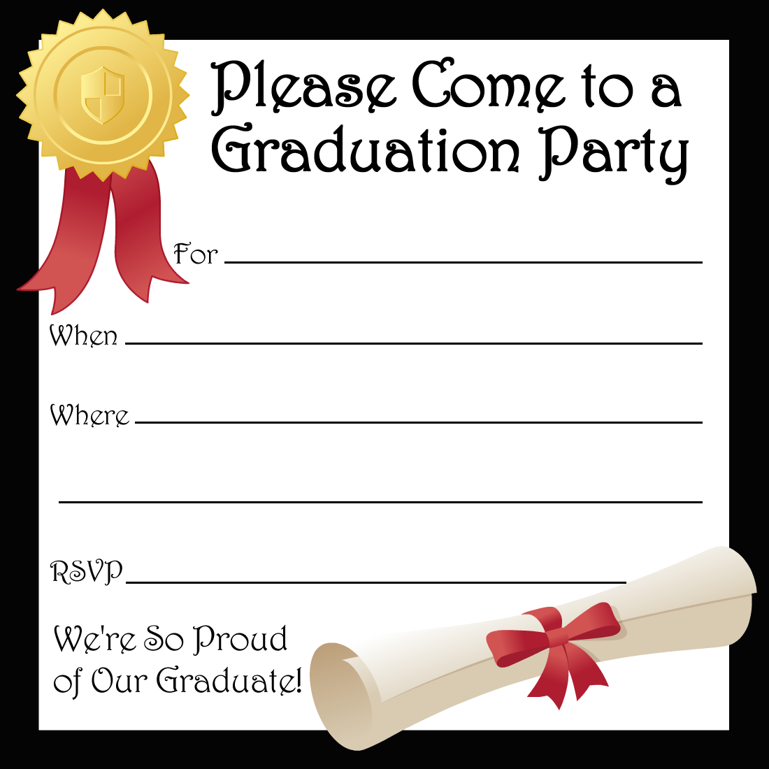 Graduation Party Invitations Templates