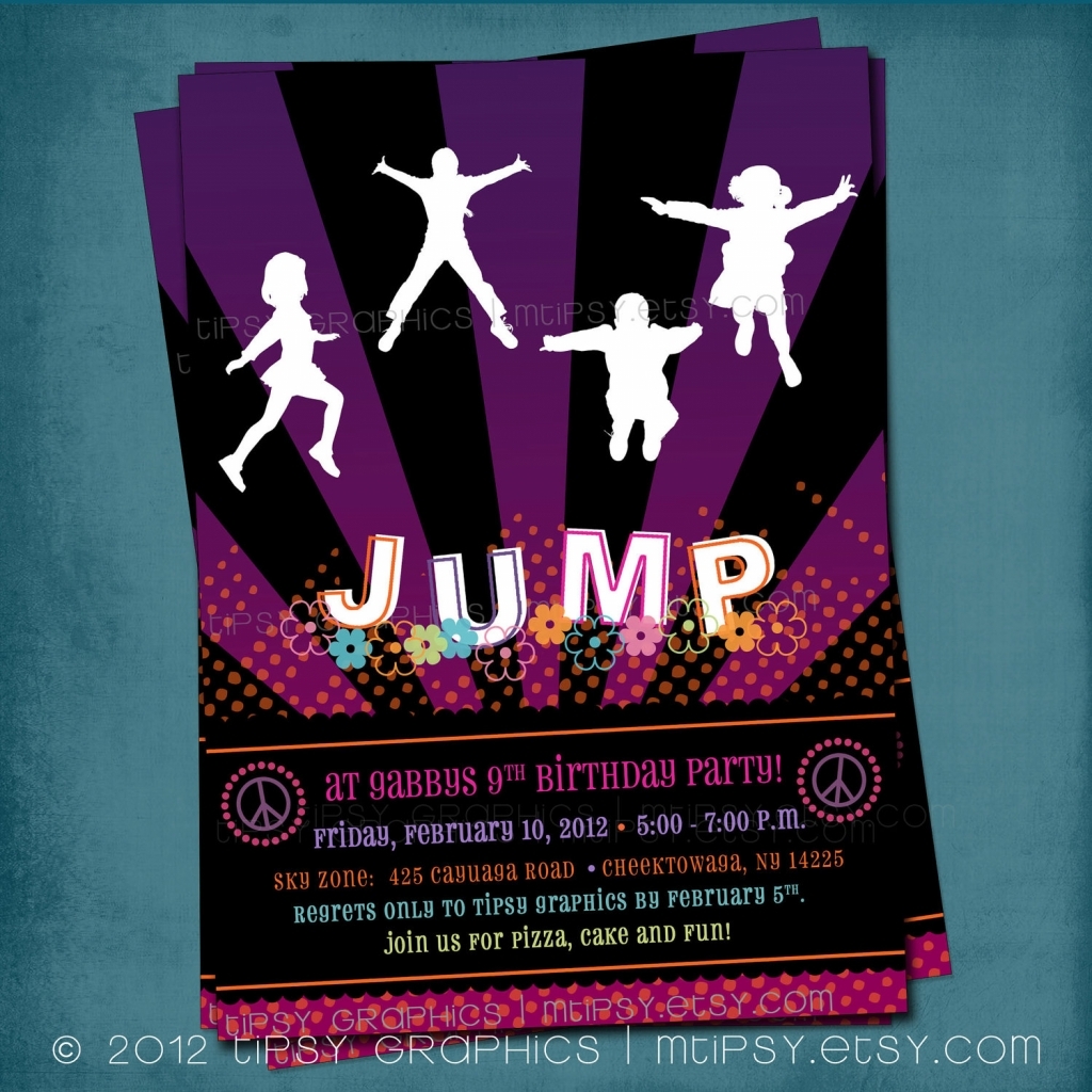Jump Party Invitations Jump Party Invitation