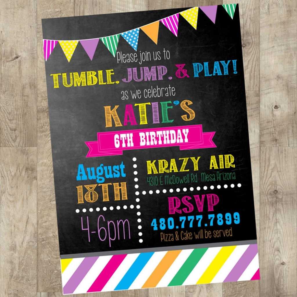 Jump Party Invitations Jump Party Invitation