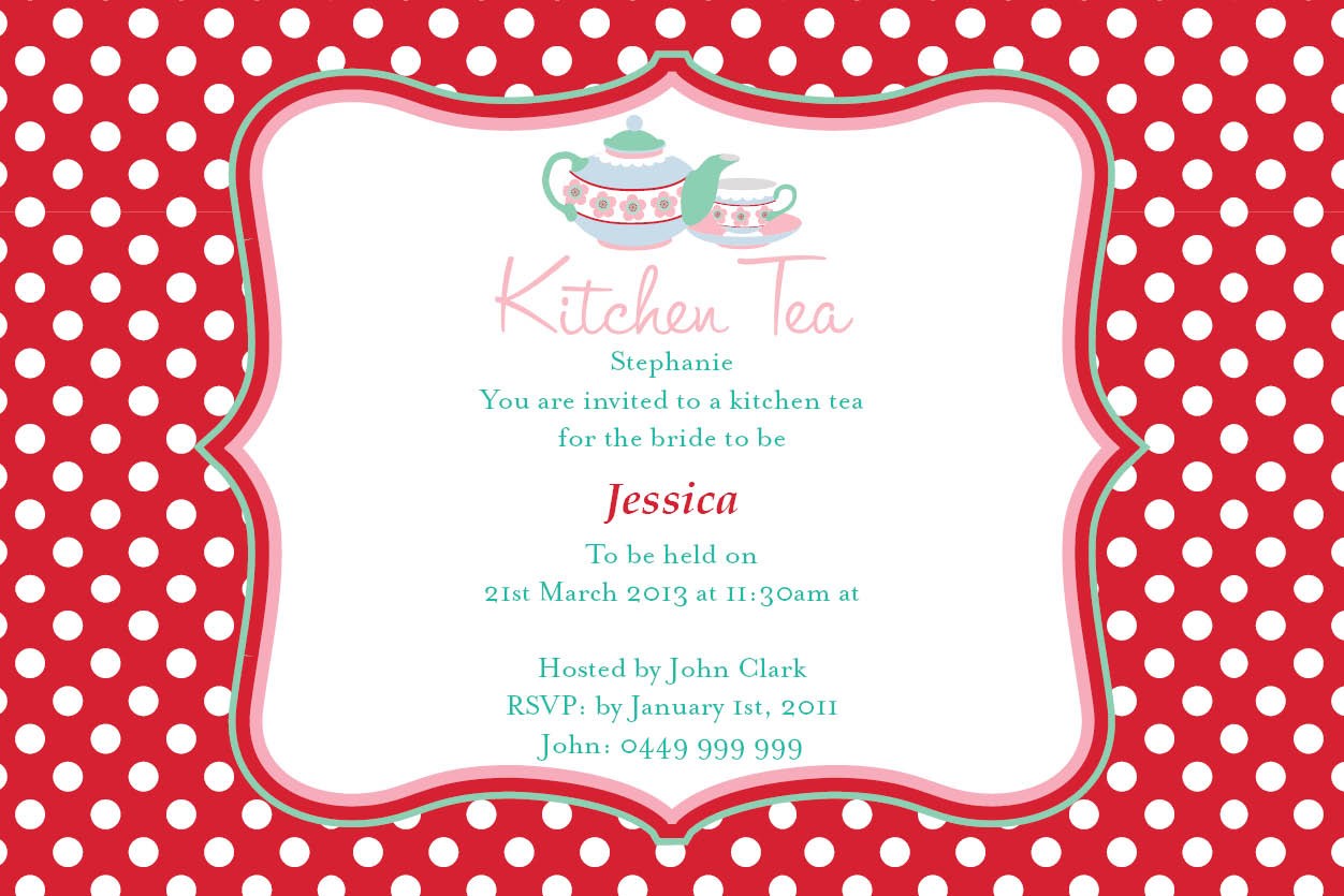Kitchen Tea Invites Templates