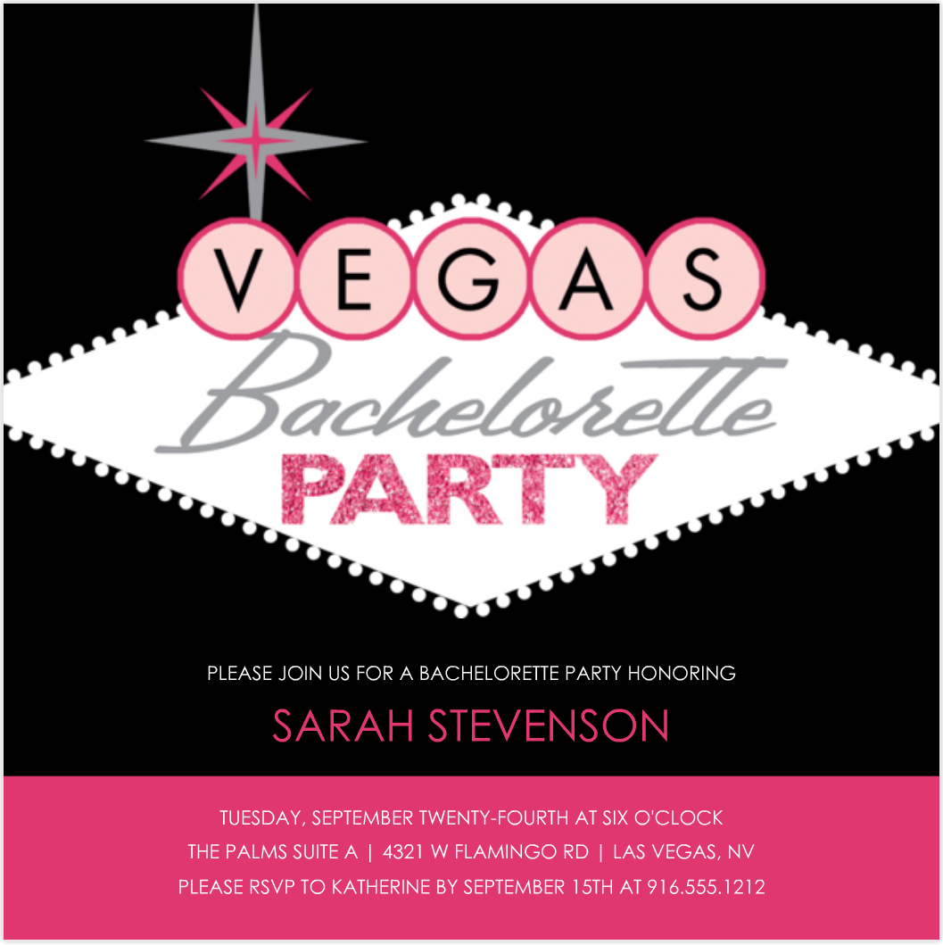 Las Vegas Party Invitations