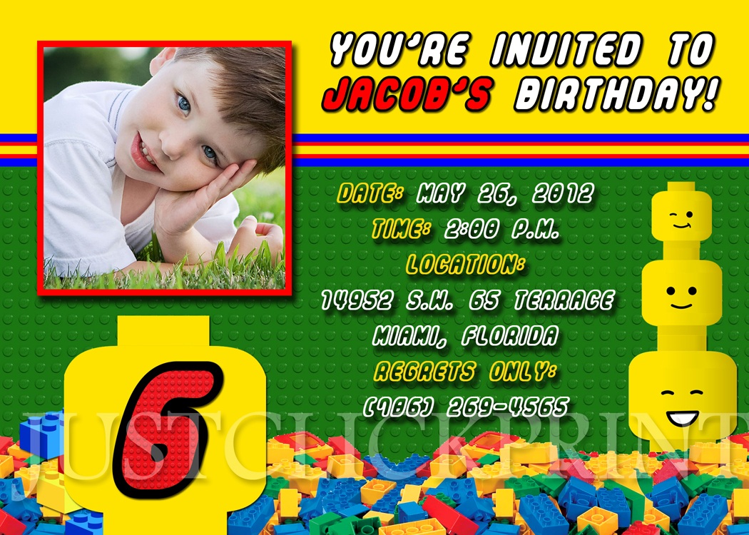 Lego Birthday Party Invitations Wording