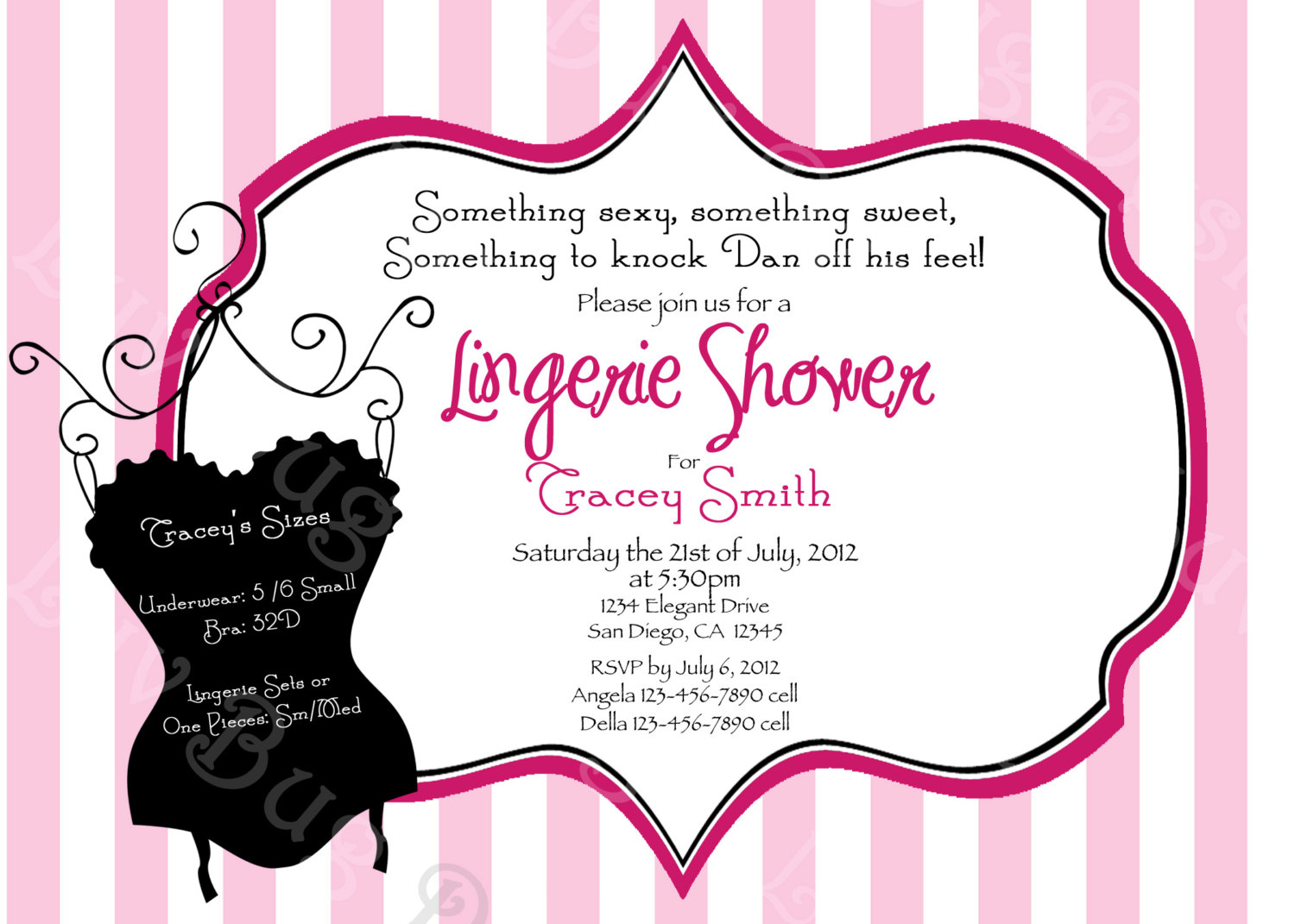 Lingerie Party Invitations