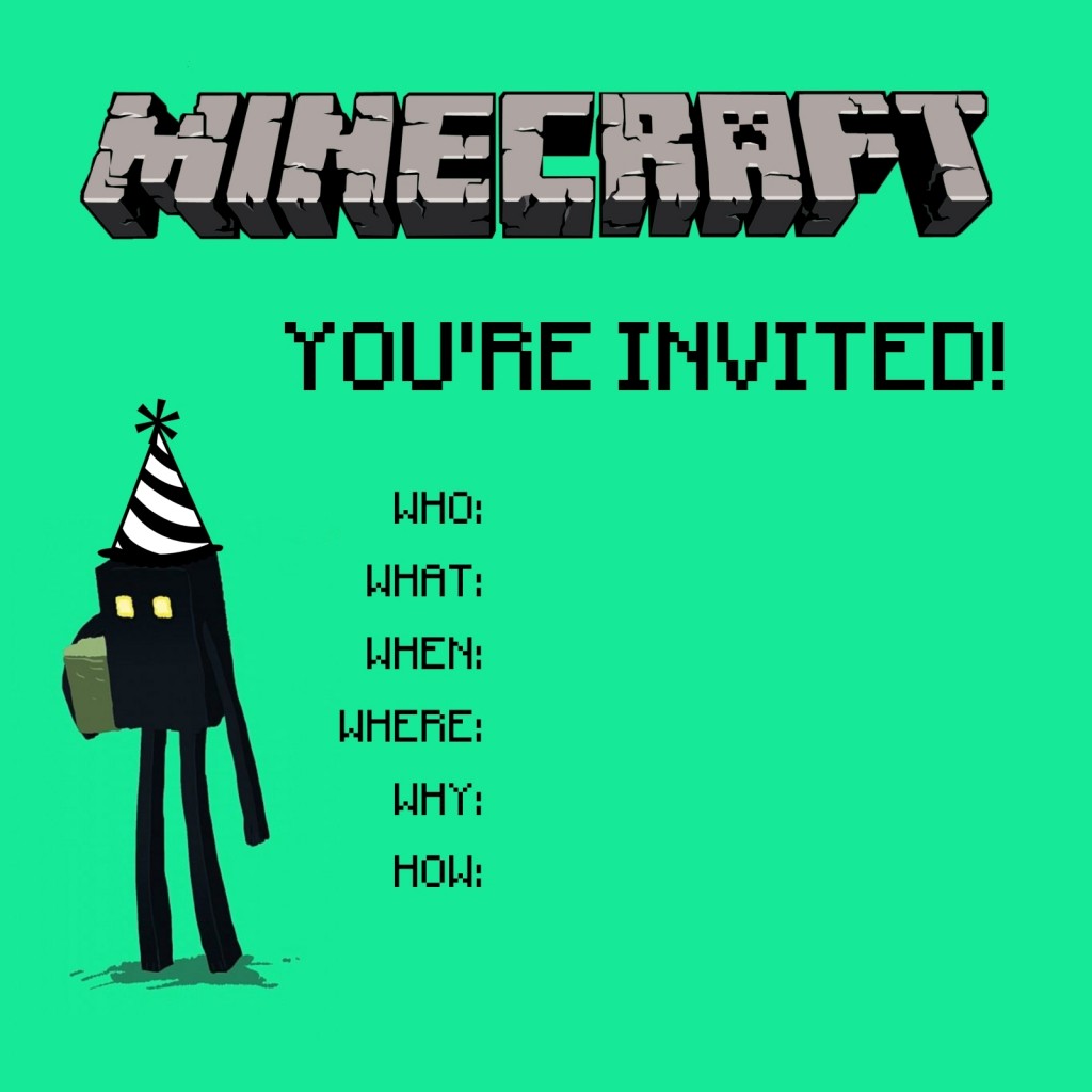 Minecraft Birthday Party  Printables, Crafts And Games!
