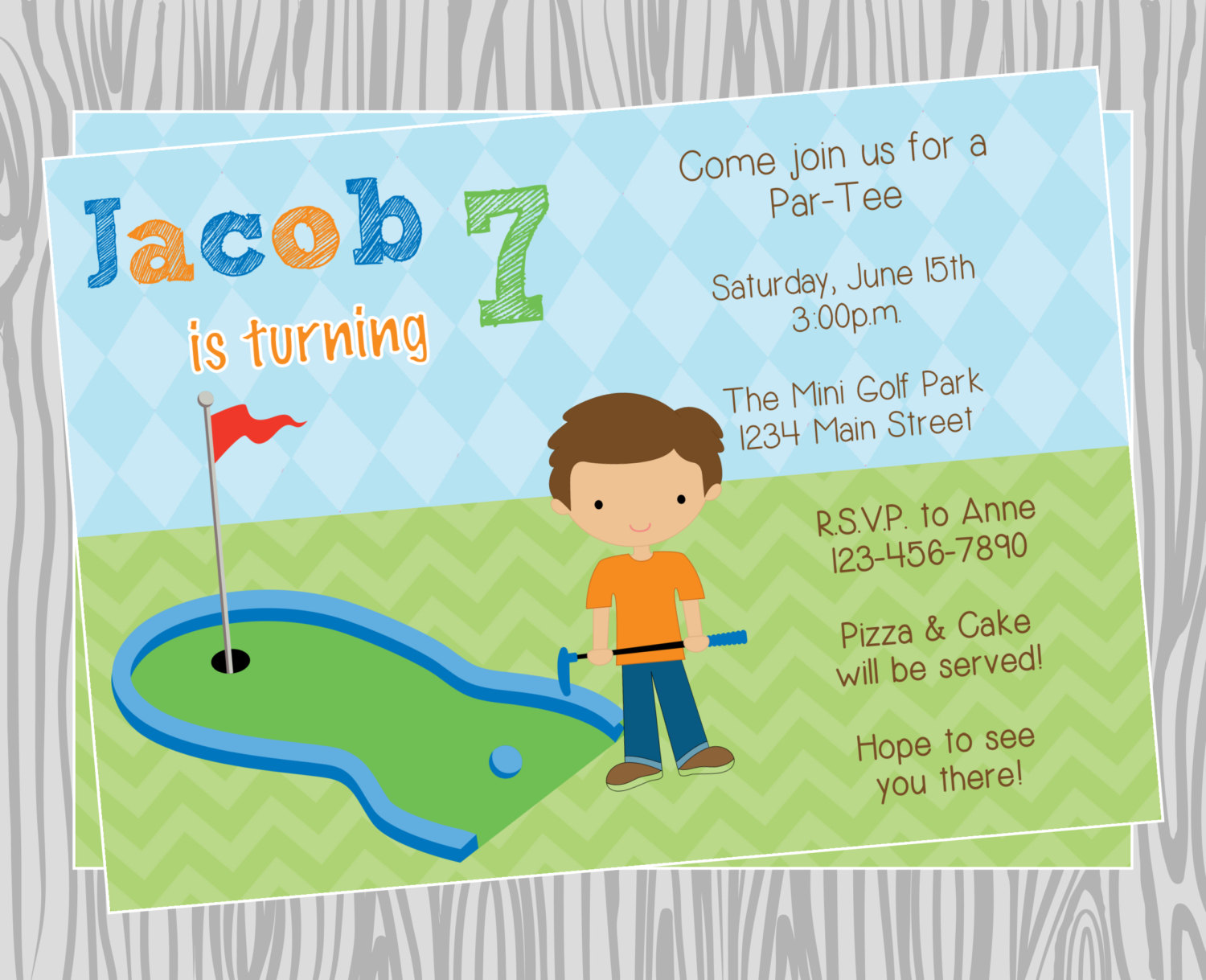 Mini Golf Invitation