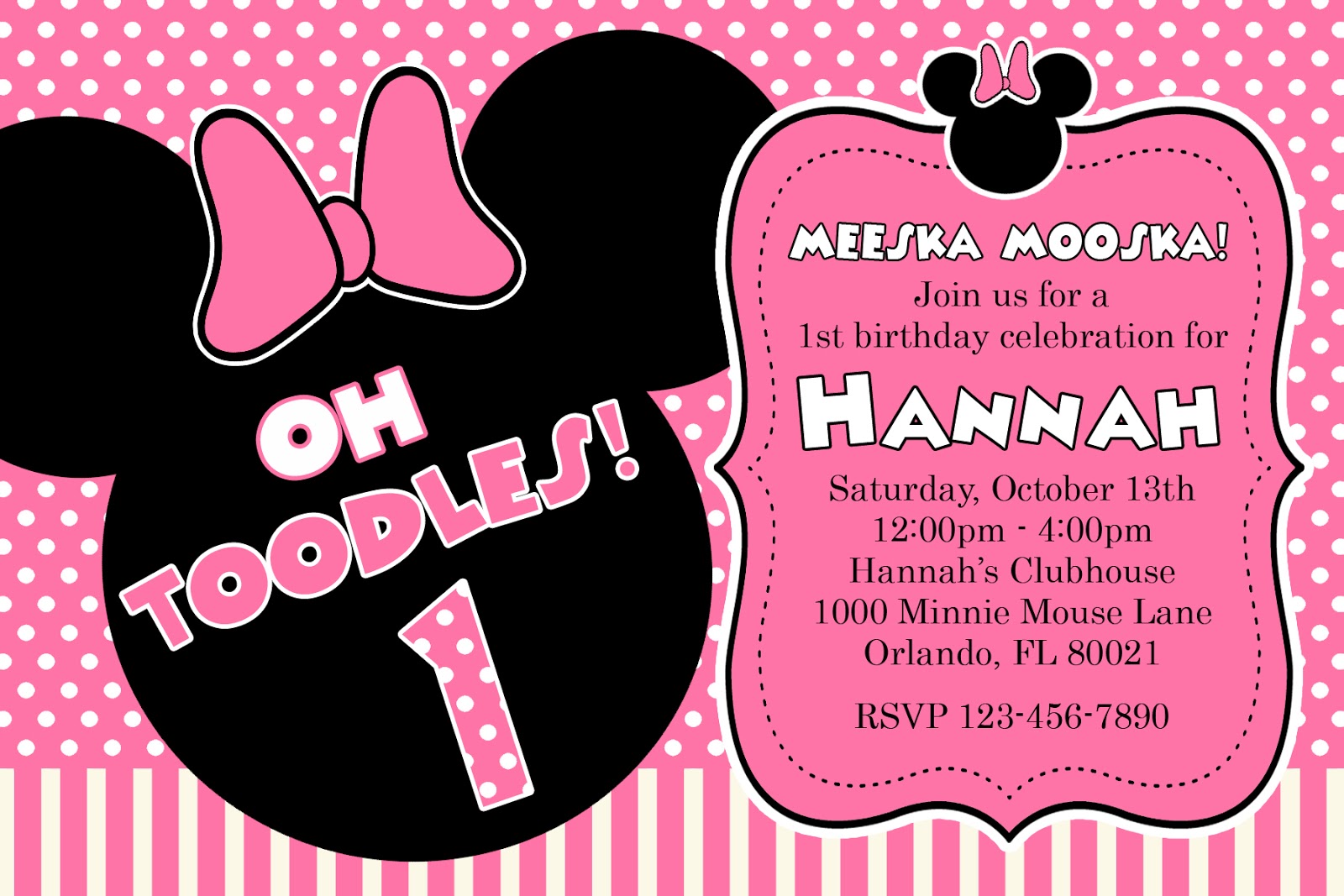 Minnie Mouse Party Invitations