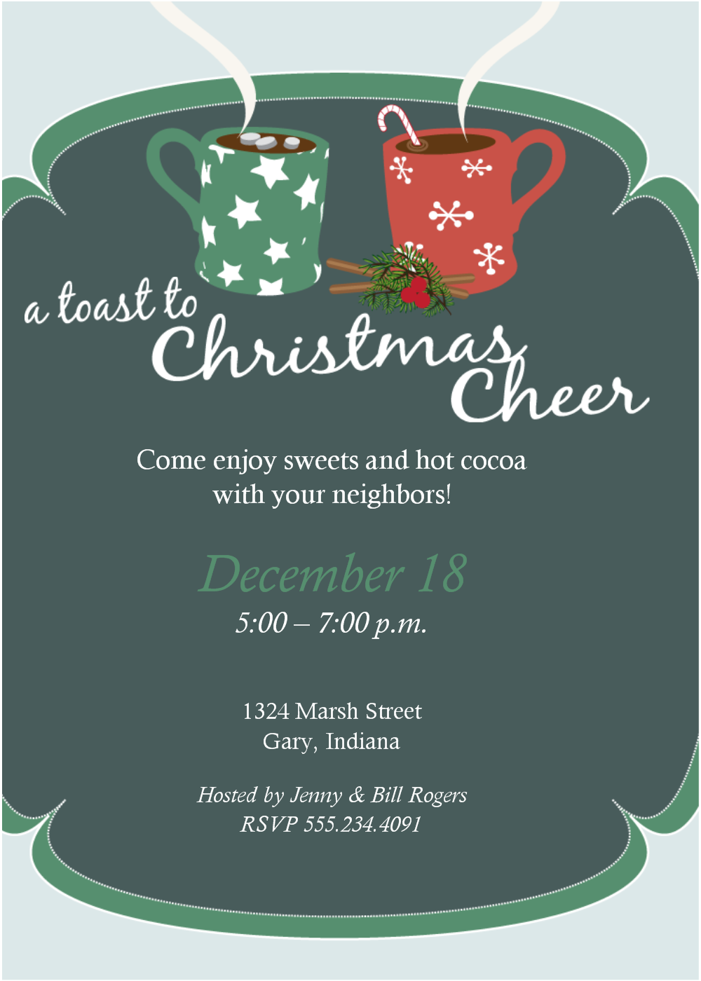 Modern Christmas Party Invitations