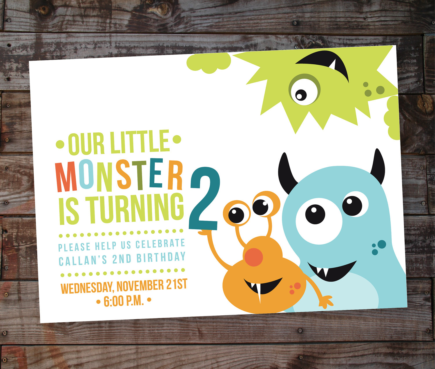 Monster Birthday Party Invitations