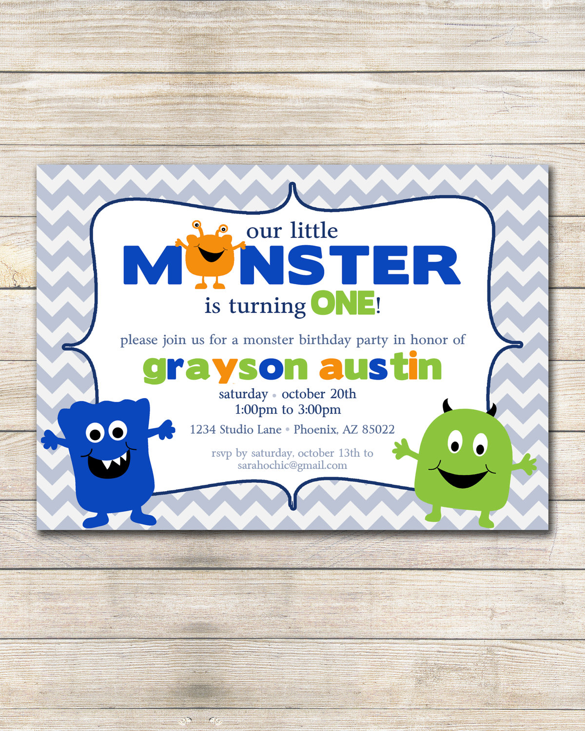 Monster Birthday Party Invitations