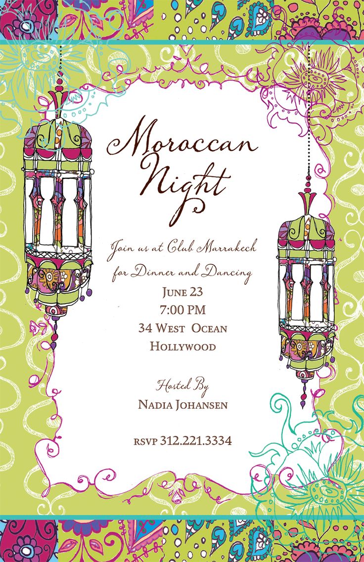 Moroccan Nights Invitation