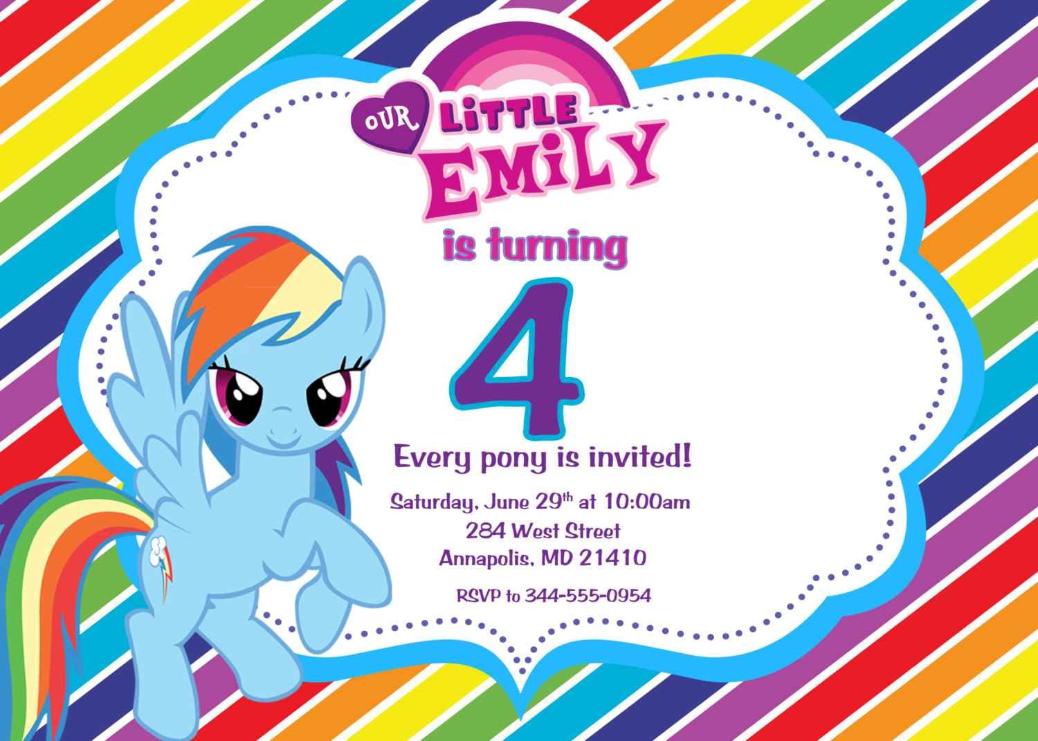 My Little Pony Birthday Invitations