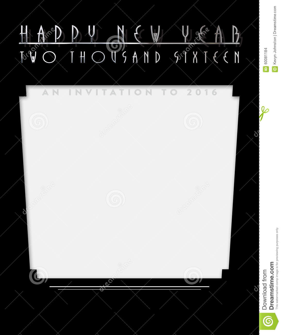 New Year Party Invitation 2016 Stock Illustration