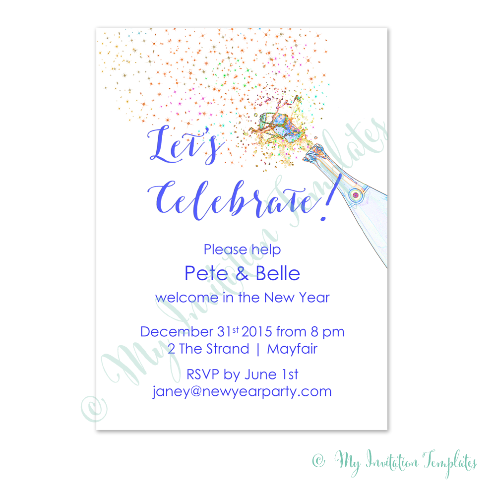 New Year Party Invitation Templates