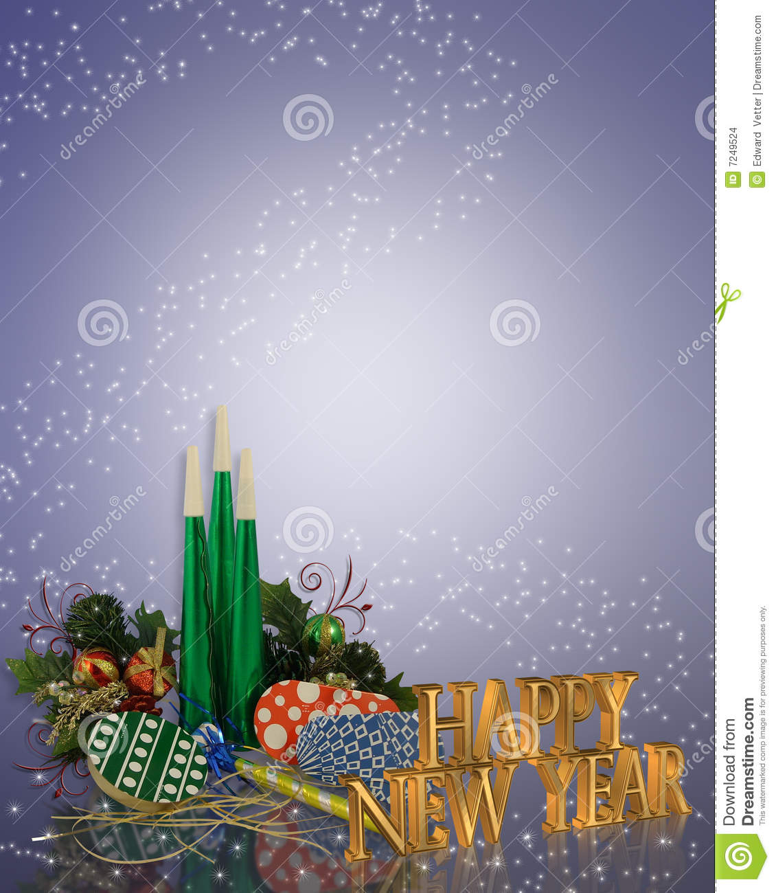 New Years Eve Party Invitation Stock Images