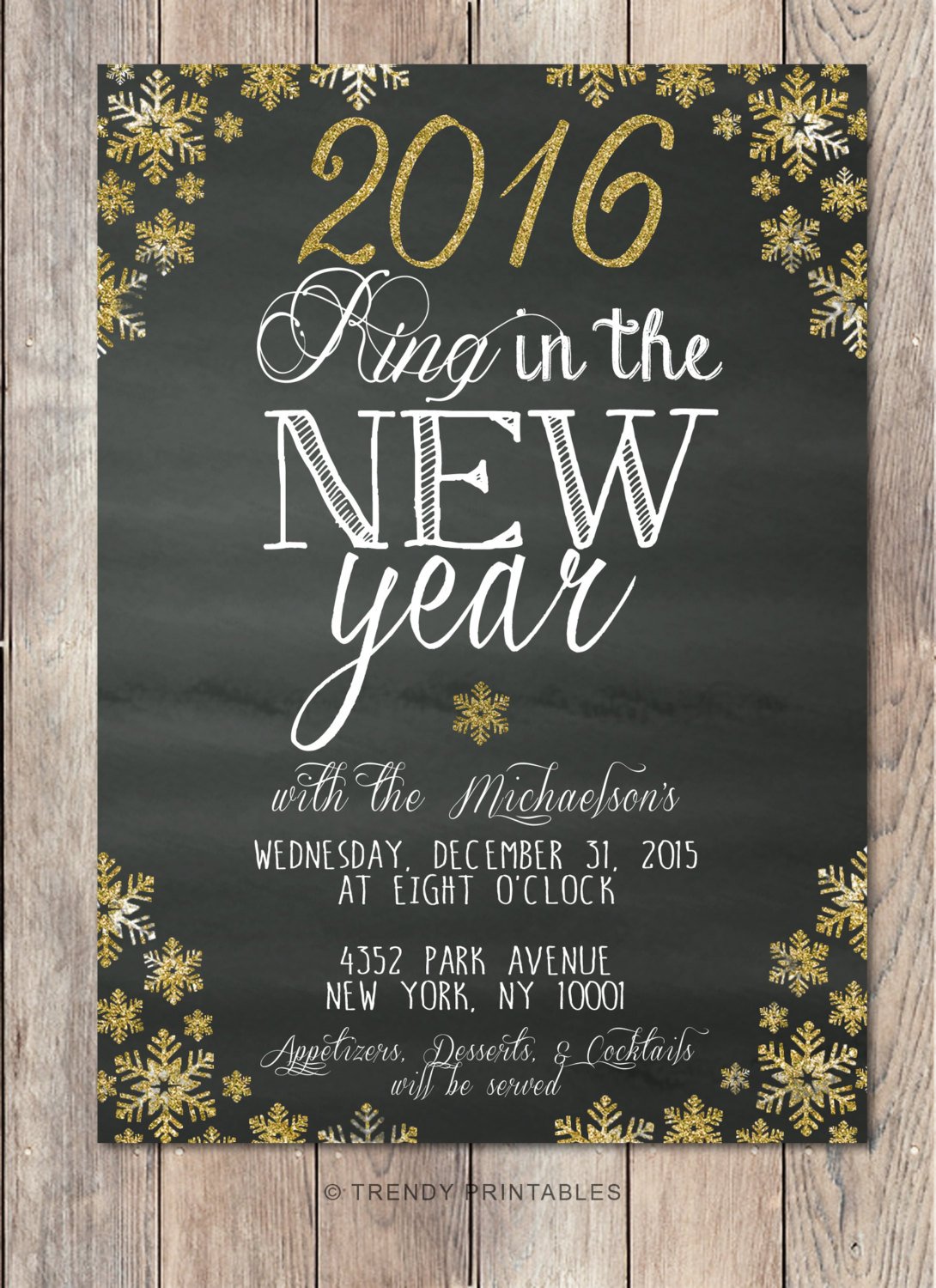 New Years Party Invitations